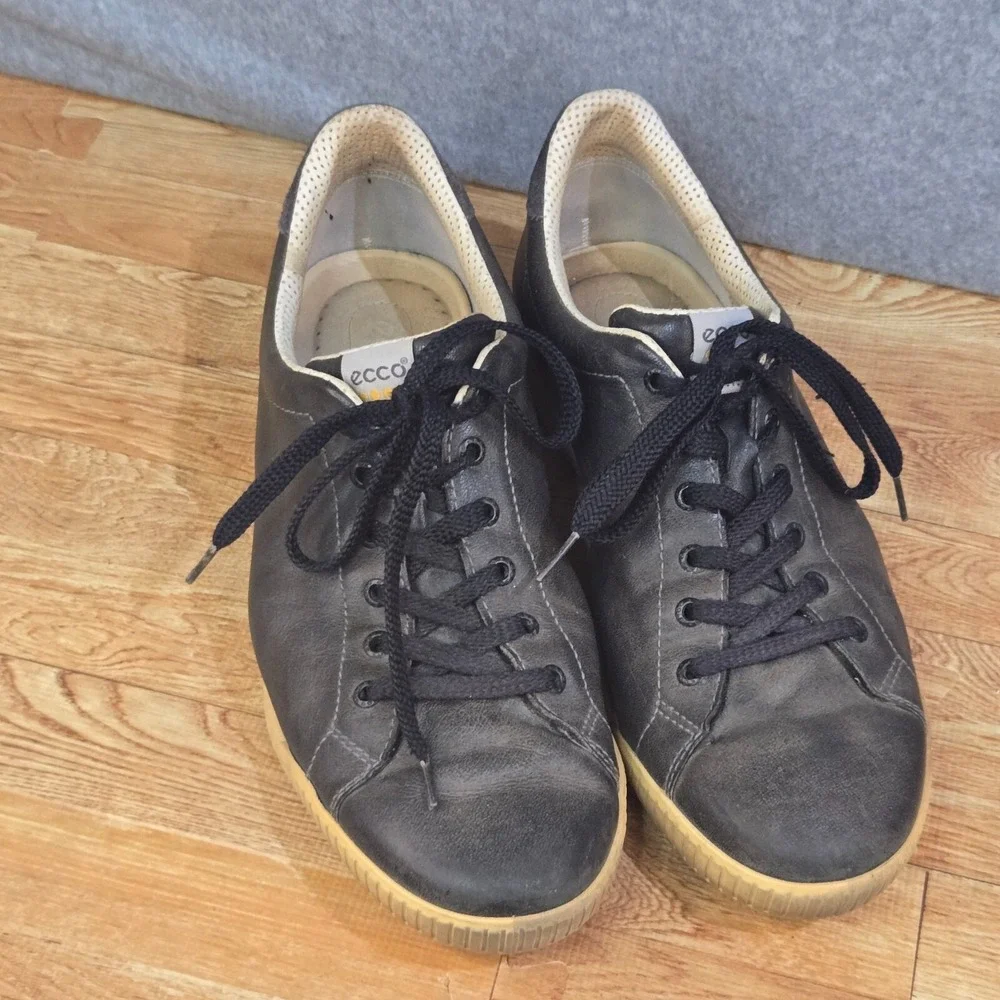 Ecco Biom Yak Leather Soft Spike Golf Walking Shoes Brown Size EU 45 US 11, 11.5
